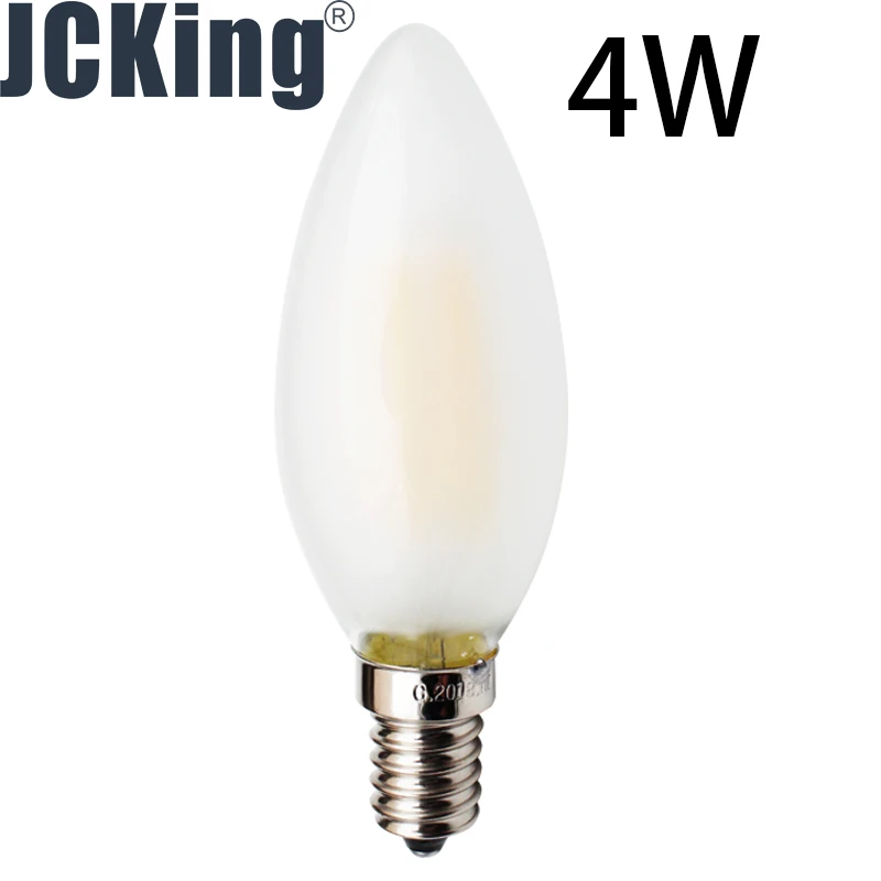 Jcking(комплект из 10 шт.) схема соединений для настройки 220V 2 W/4 W/6 W E14 затемнения светодиодный лампы накаливания светодиодный матовый Свеча светильник лампочка, SES Свеча светильник лампочка