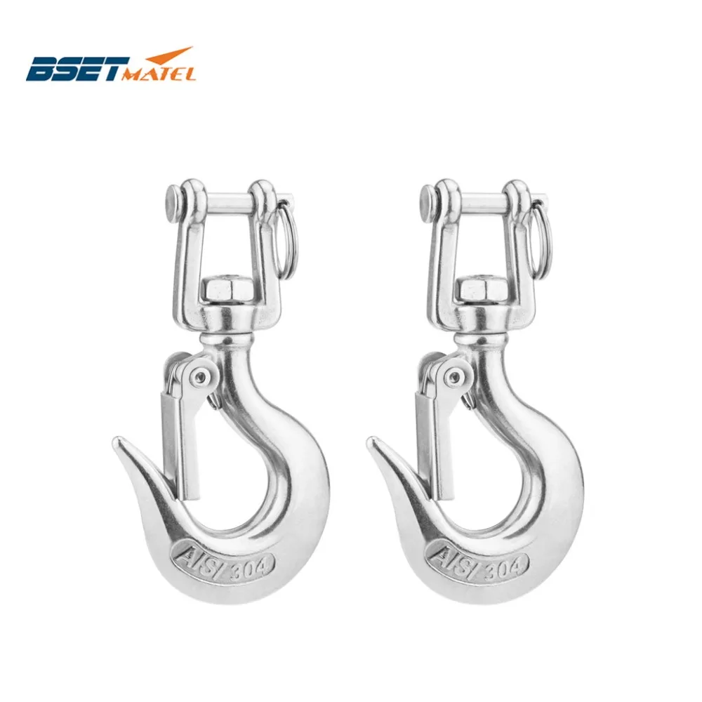 2PCS 304Stainless Steel Swivel Eye Lifting Snap Hook cargo snap hook