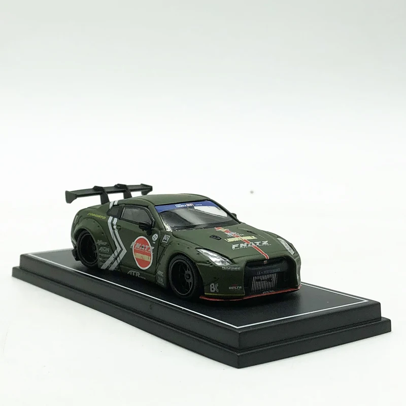 1: 64 литья под давлением сплав металла Nissan Gtr-lb Nissan Япония Бог войны широкая модификация автомобиля миниатюрная сцена модель