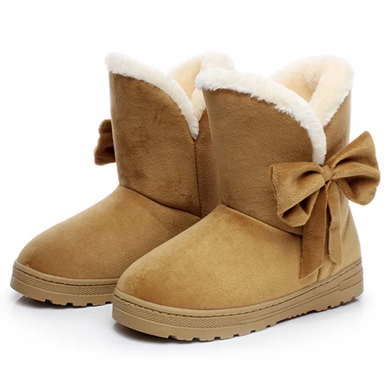 2016 Nuevas mujeres Calientes Del Invierno Botas de nieve Flock Slip On  Soft Mujeres Lindas Botas de Nieve Punta Redonda Plana # XE07|women snow  boots|snow bootswinter snow boots women - AliExpress