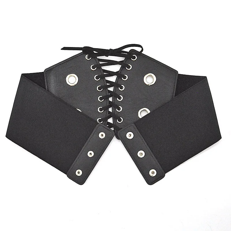 New Black bow Fold Female Belt zipper Cummerbund Wide Women's Belts