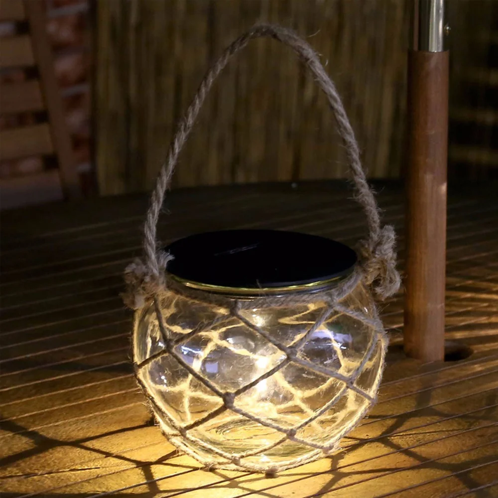 Kopen Outdoor solar lamp tuin landschap lamp binnenplaats hennep touw opknoping lamp led kaars opknoping lamp residenti euml;le LU808133
