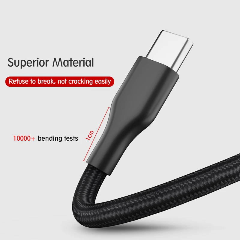 

USB Type C Cable For Samsung Galaxy S9 S8 One plus 6t 6 5t USB Type-C Cord For Huawei P20 pro P10 USB Charging Data Cable USB C