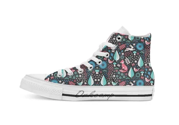 

Electric Forest Novelty Design breathable casual High Top lace-up Canvas shoes sneakers