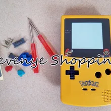 Ретро Корпус чехол Limited случае желтый и синий чехол для Nintendo Gameboy Цвет GBC Покемон Пикачу случае В виде ракушки с резиновой колодки