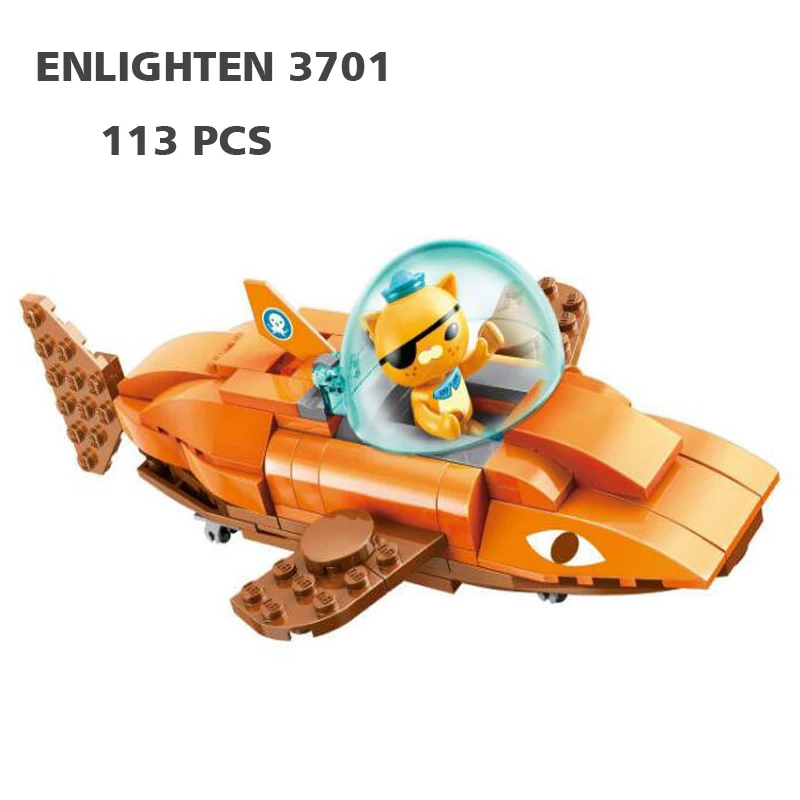 3701 Octonauts строительный блок GUP B Тигр Акула автомобиль Фигурки игрушки кирпичи