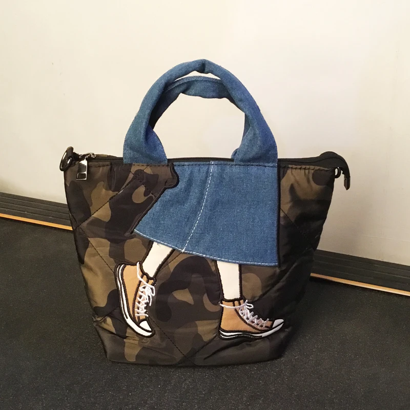 

Eco Shopping Bag Women 2019 Oxford Cloth Handbag Fashion Crossbody Bag Casual Tote Bag Cartoon Pictures Denim Shoulder Bag Girls