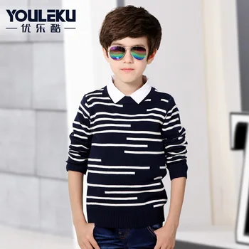

4-13Y Kids Boy Pullover Sweater Boy Knit Sweater Children Kids Boy Winter Tops Clothes spring autumn Knitted Cardigan Sweater