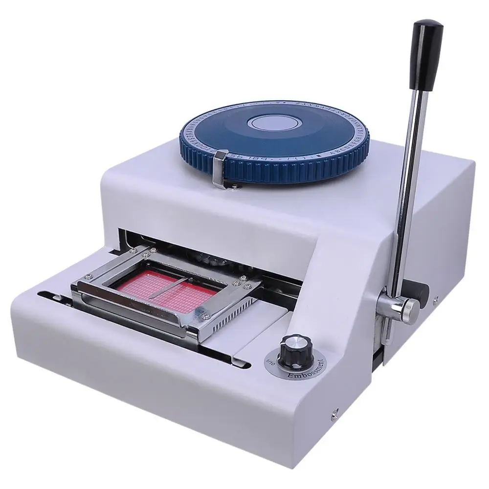 70 Character PVC Card Embosser Stamping Machine Credit ID VIP Magnetic  Embossing|machine rhinestone|embossed pumachine fusion - AliExpress