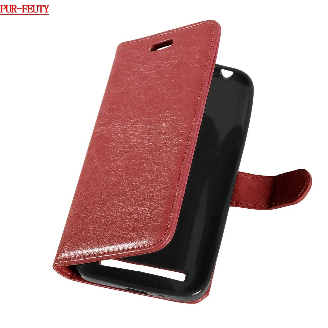 Кожаный чехол книжка для ASUS ZenFone Go ZC451TG ZC 451TG ZC451 TG телефона с отделениями карт Z00SD