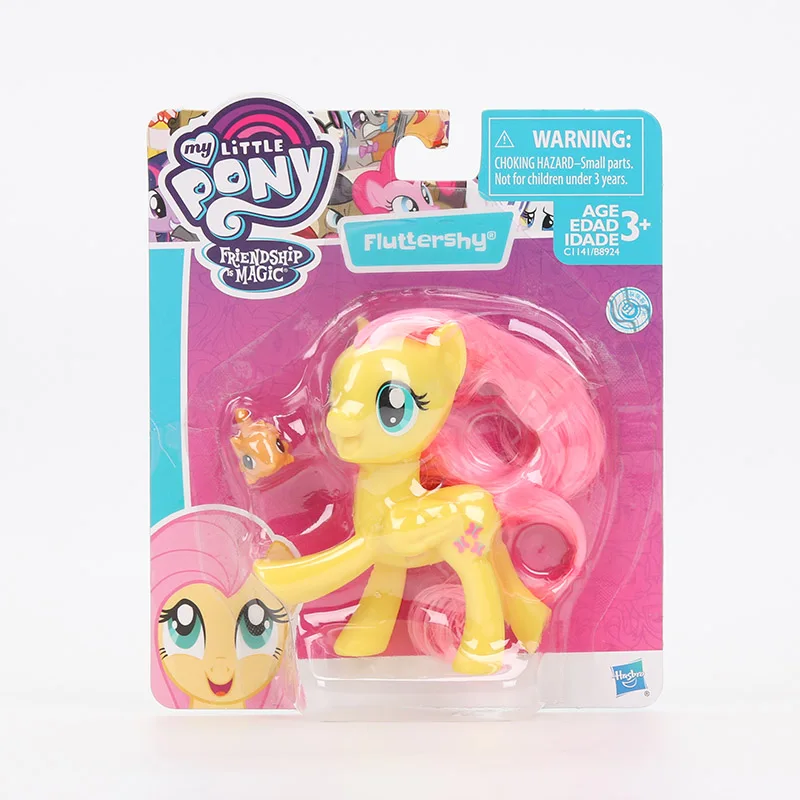 Игрушки My Little Pony, коллекционные экшен-фигурки из ПВХ, персонажи мультсериала «Дружба — это чудо» — пони Радуга Дэш, Пинки Пай, Лира Хартстрингс, Рарити - Цвет: yellow