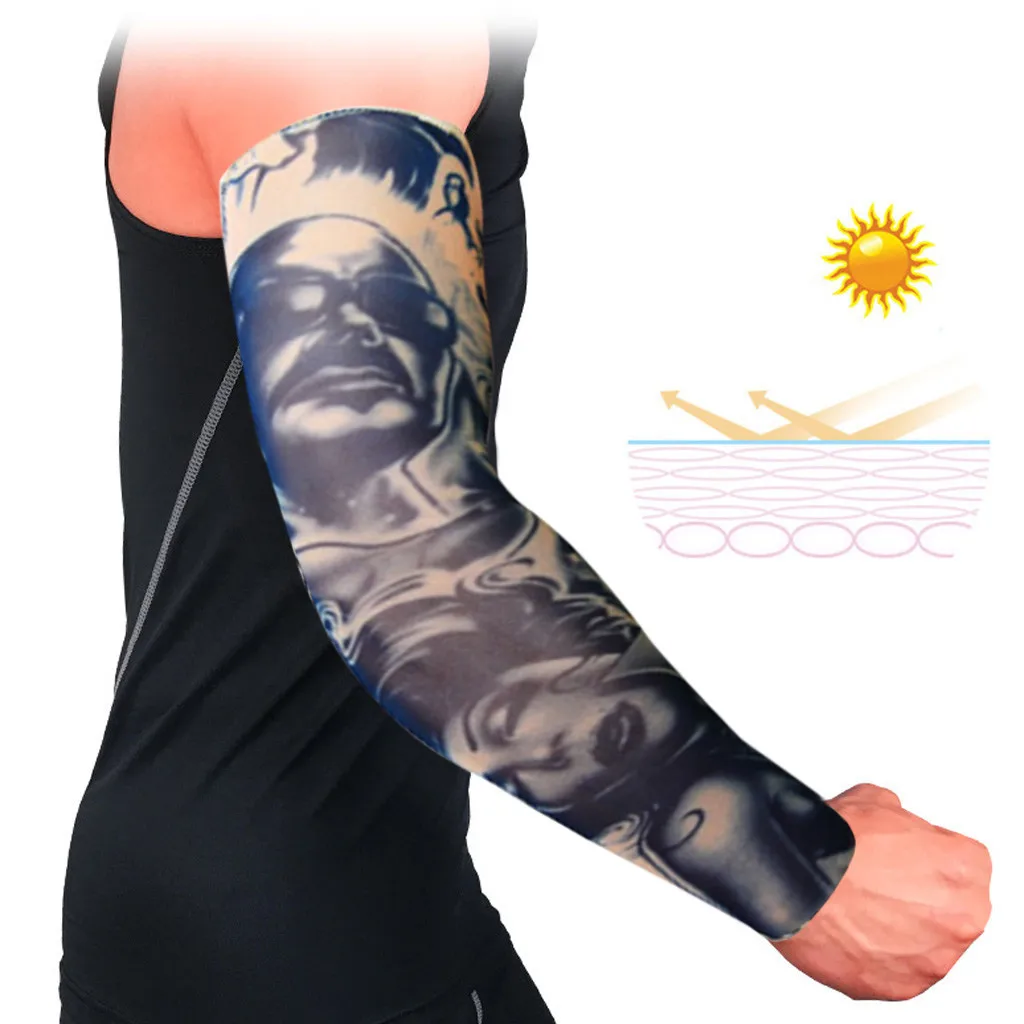 Fashion Cool Tattoo Sleeve Arm Warmer Long Cuff Ice Arm Sleeve Uv