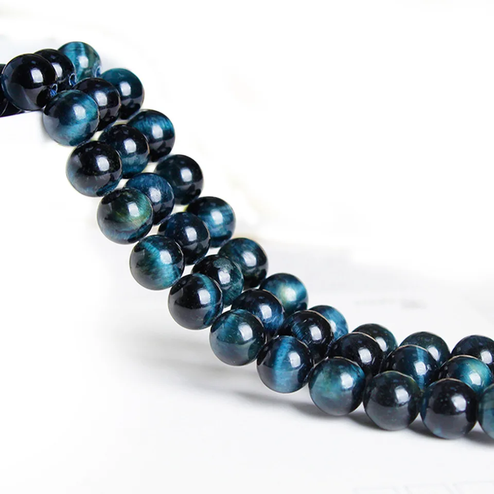 

1strand/lot 4 6 8 10 12mm AAA Natural Stone Blue Tiger Eye Agat Round Beads Loose Spacer Bead For Jewelry Making DIY Accessories