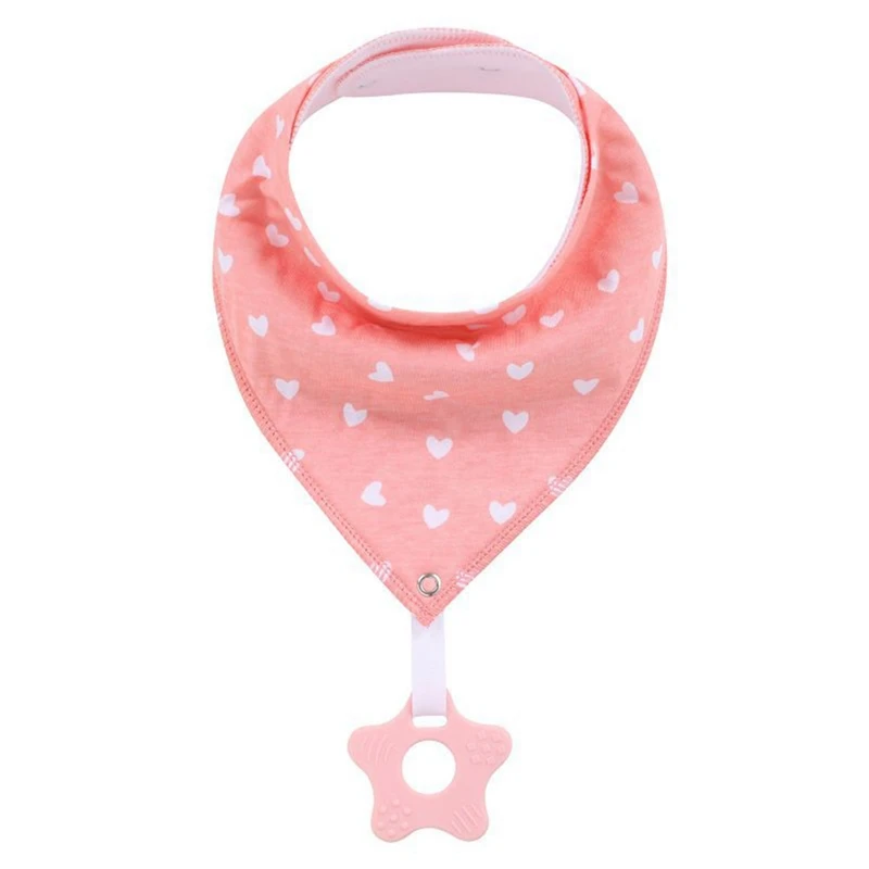 

2019 New 1 Pcs Baby Print Teether Cotton Bibs Headband Infant Saliva Triangle Towel Care Set Baby Bib