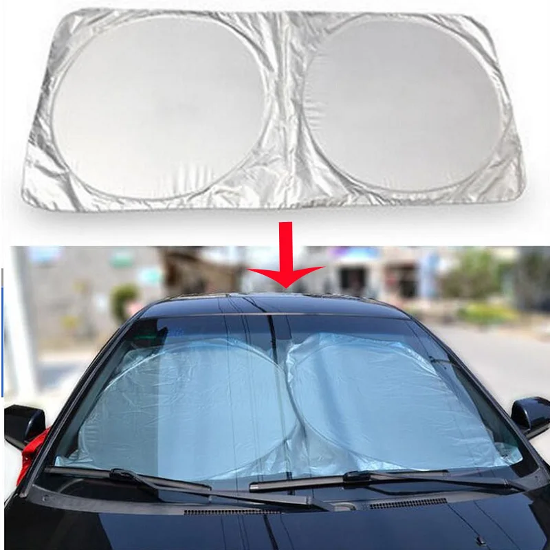 

rete slivery Car Window Sunshade Curtain Film Visor Shield cover Windshield UV Protection interior Product foldable