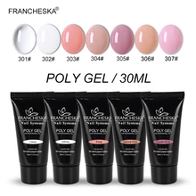 30ml extensão do dedo unha gel geléia dura cristal gel polygel vernis um ongle nailpolish uv construtor de cristal poligel(China)