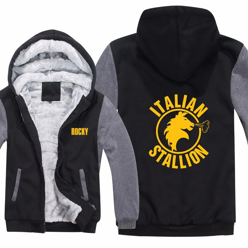 Рокки Бальбоа боксер толстовки мужские толстовки Stallone итальянский жеребец лошадь печати куртки с капюшоном для взрослых большой размер S-5XL спортивные пальто - Цвет: 5