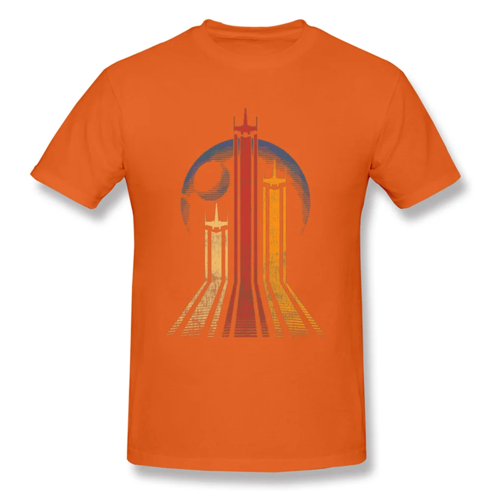 Tops & Tees Retro Galactic T-Shirt Summer/Fall Fashionable Printed Short Sleeve 100% Cotton O-Neck Men T Shirt Printed Retro Galactic orange