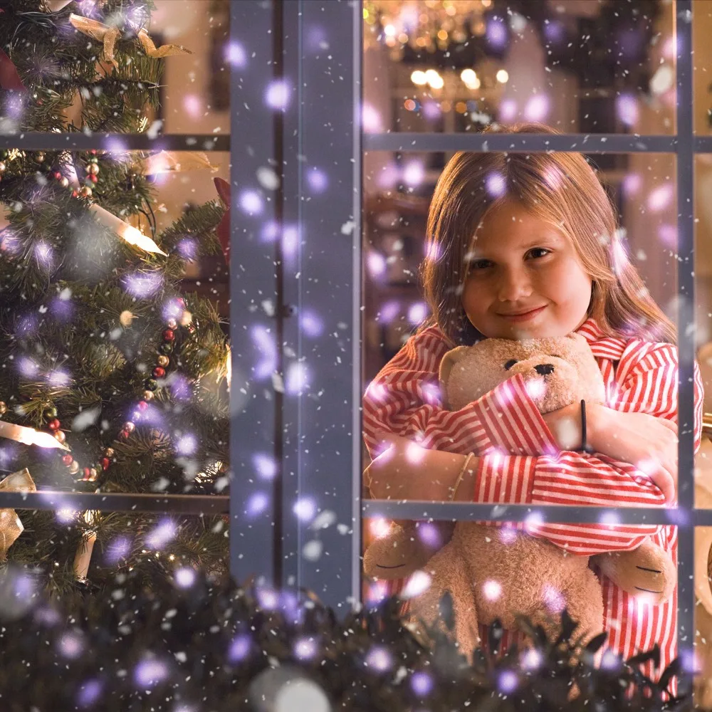 Новый рождественский открытый светодиодный свет снегопад, Снежинка лампы проектора, садовый снег душ AU ЕС, США, Великобритании Подключите