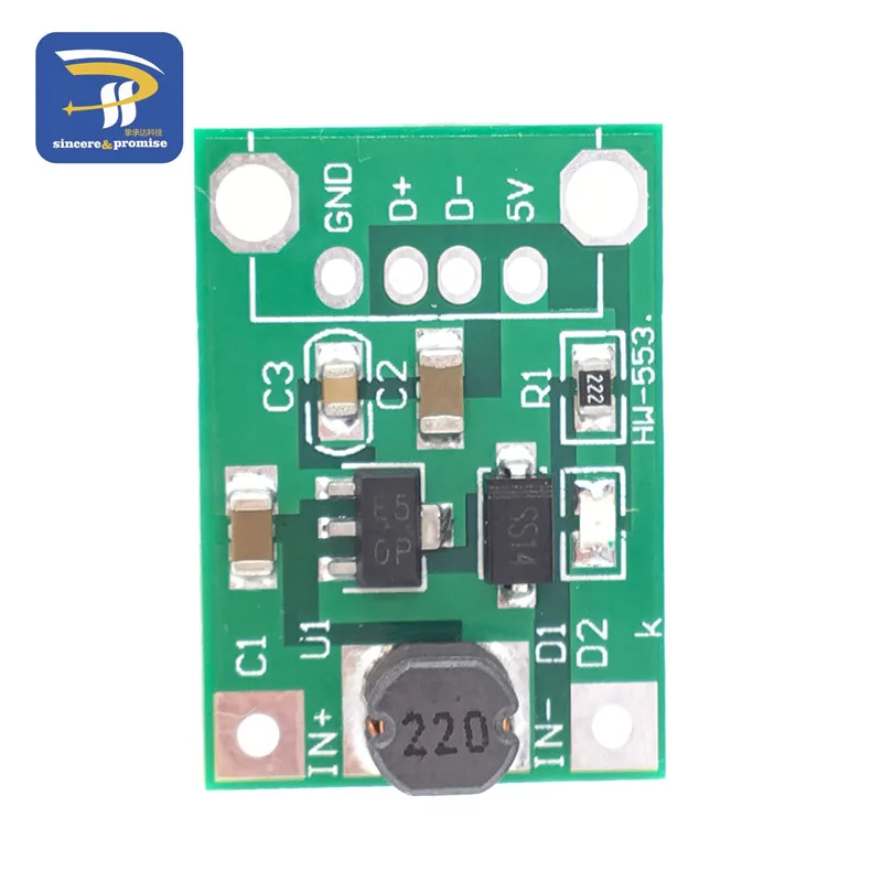 2 шт 600мА DC-DC мини-Повышающий Модуль питания 1-5 в до 5 В повышающий преобразователь для Arduino