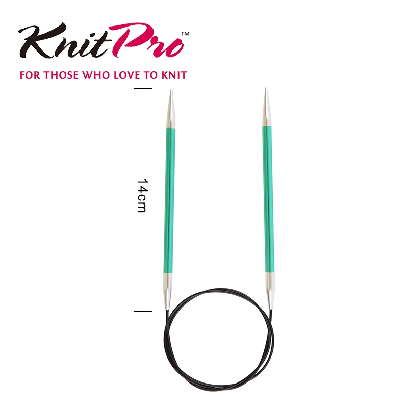 Comprar 1 pieza Knitpro Zing 80 cm aguja Circular fija de aluminio colorido manualidades de costura