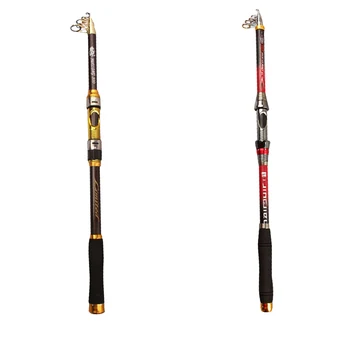 

elenxs Carbon Fiber Telescopic Fishing Rod Retractable Travel Spinning Fishing Pole