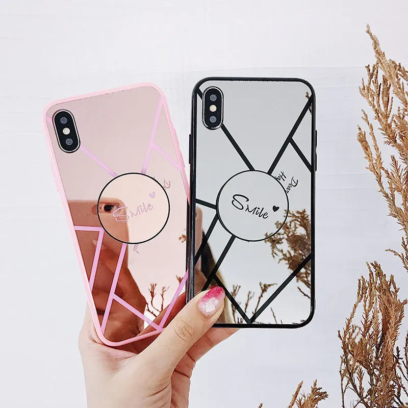 

Fashion mirror phone case for iphonexs max XR X 6s 7/8plus women's case