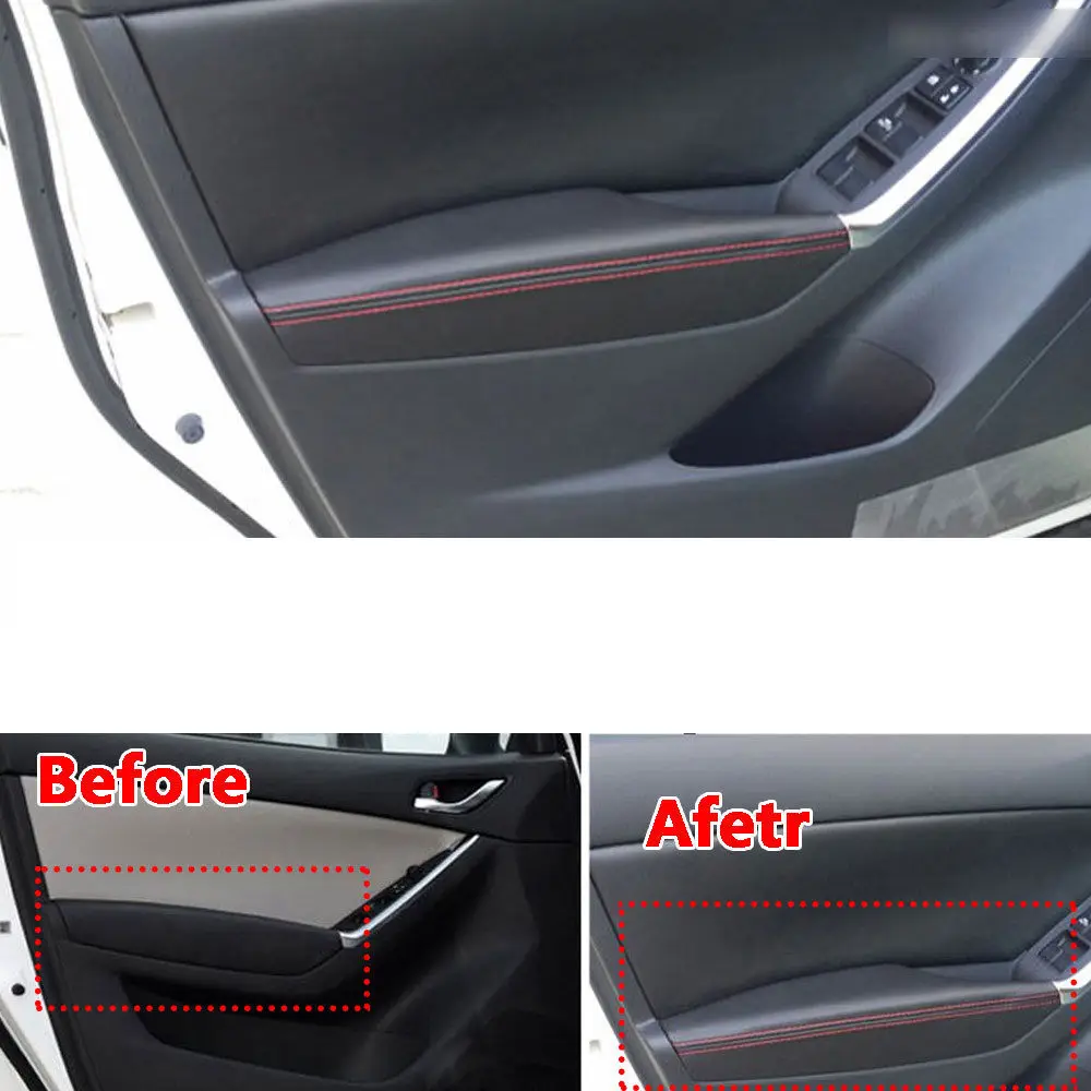 For Mazda CX 5 PU Door Armrest Surface Cover Trim Panel Waterproof Dust ...