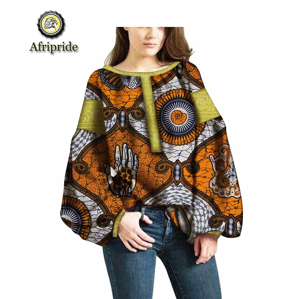 2019 african coats for women AFRIPRIDE pure cotton bazin riche ankara print private custom wax batik lace coat o-neck  S1824012