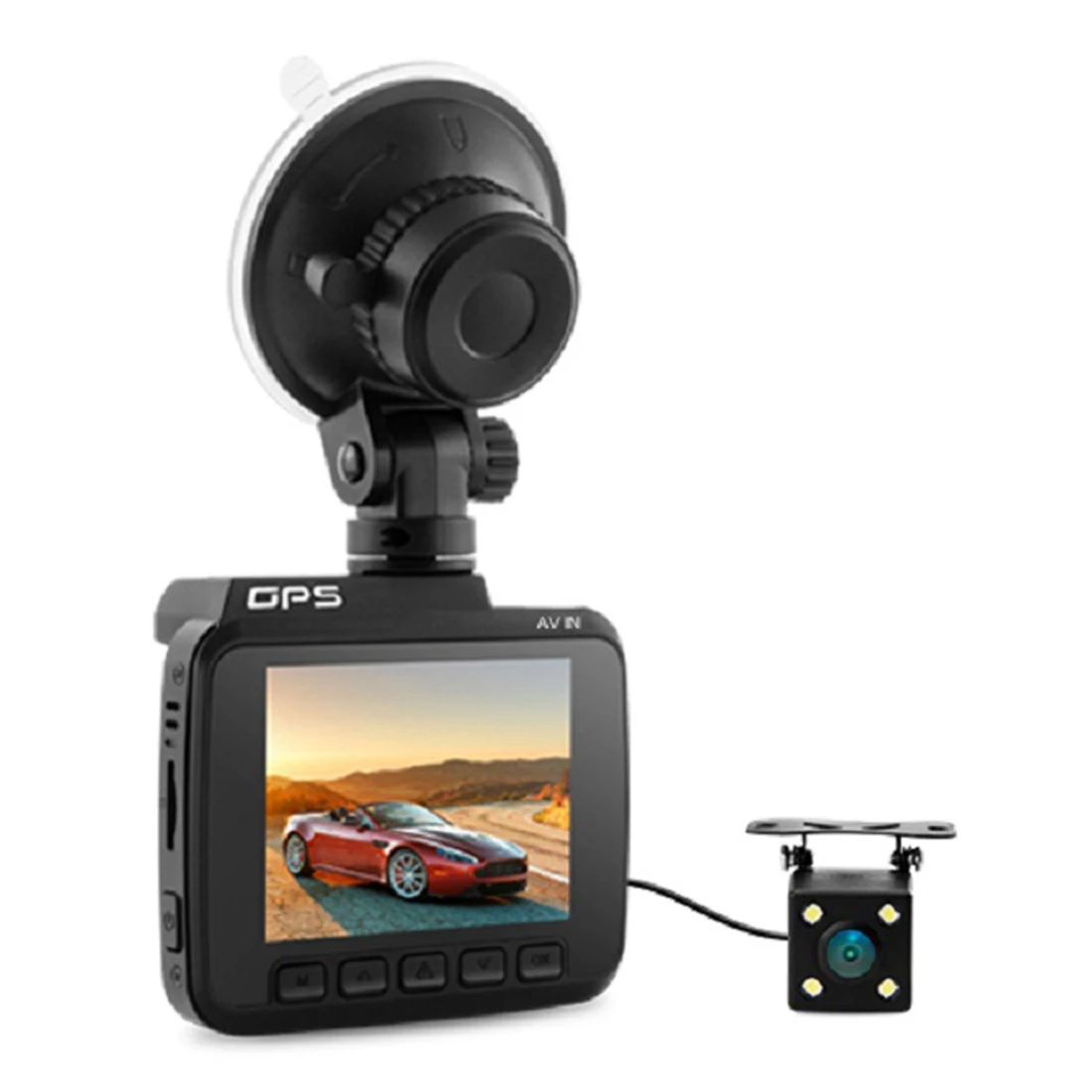 

Dual Lens GS63D WiFi FHD 1080P Front Dash Cam Novatek 96660 Camera Built in GPS + VGA Rear Car DVR Recorder 2880 x 2160P
