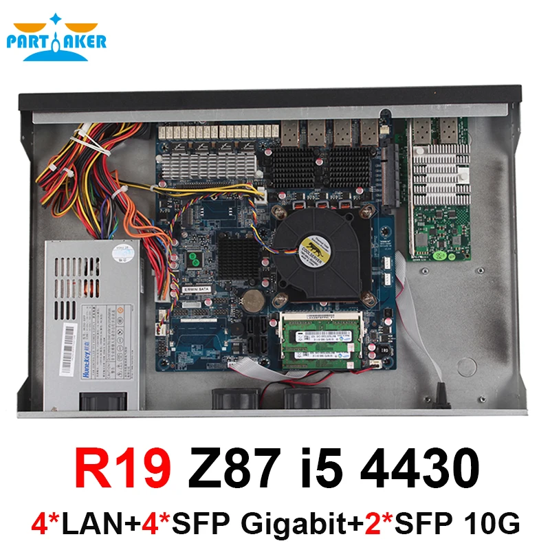 Сетевой брандмауэр 1U i3 i5 i7 SFP 6 оптоволоконный 4 LAN pfSense сетевое устройство OEM R19 CPU