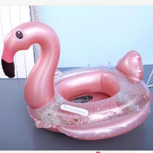 Надувной фламинго плавательный круг Единорог для малышей бассейн Фламинго поплавок кристалл надувной плавающий круг поплавок для плавания для детей