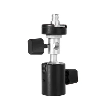 

Fotopal Light Stand Bracket C, 360 Swivel Flash 1/4 3/8 Tripod Umbrella Holder Light Stand Support Bracket C Ball Head