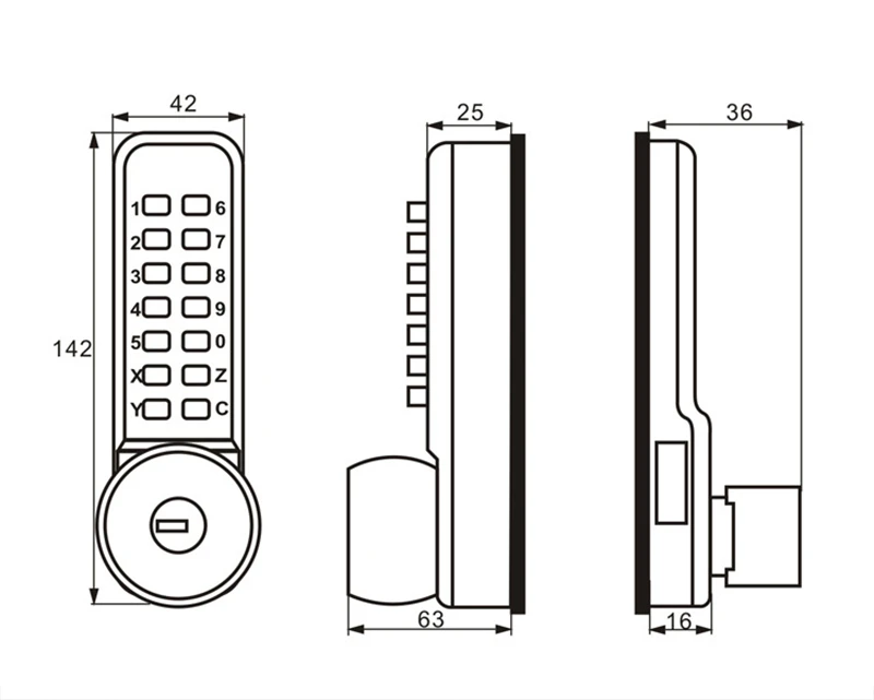 Mechanical Password Door Lock For Home Office Bedroom Furniture Door Locks Security Electronic Induction Password Key Dual Use