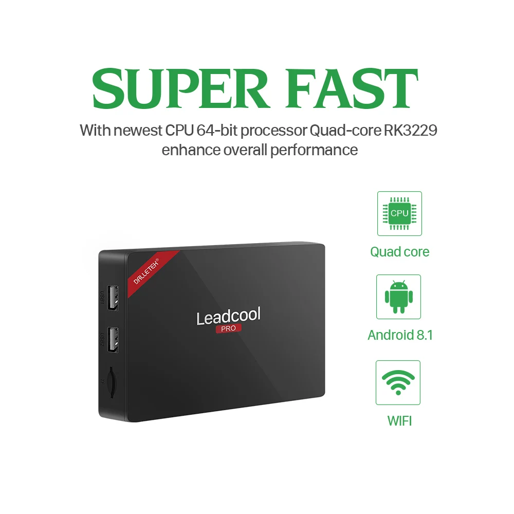 Smart 4K IPTV Box Android 8.1 Leadcool Pro RK3229 Quad Core H.265 Decoder Algeria Tunisia Arabic France Dutch Belgium IP TV     