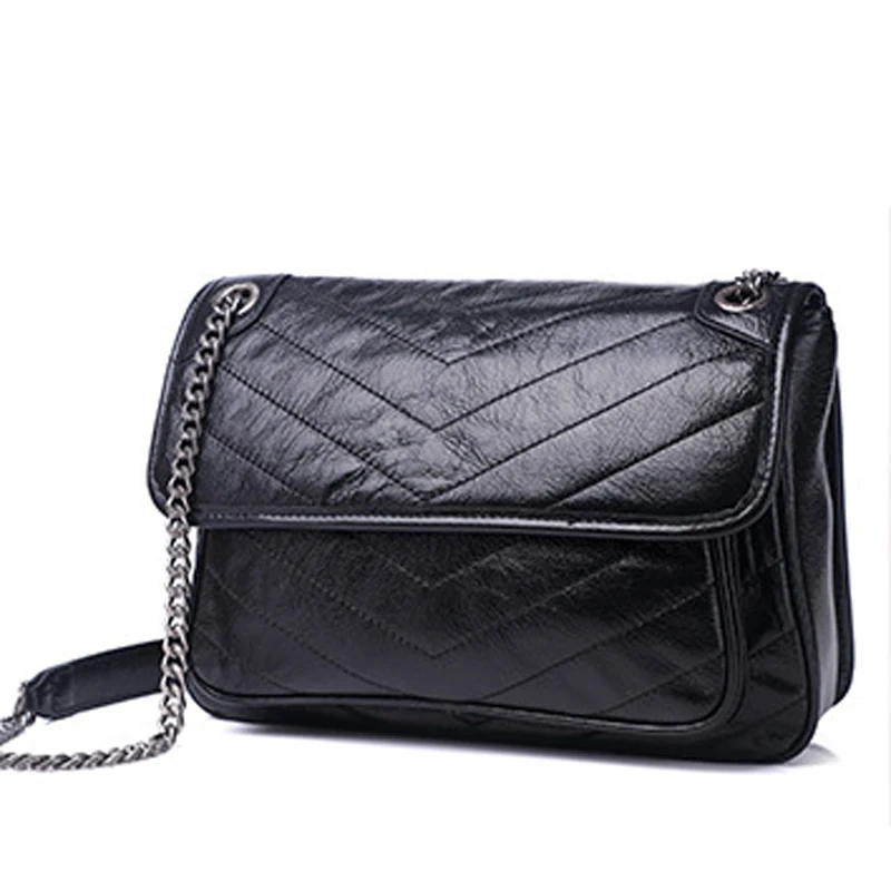

2019 Women Genuine leaher high quality chain shoulder bags popular crossbody bags