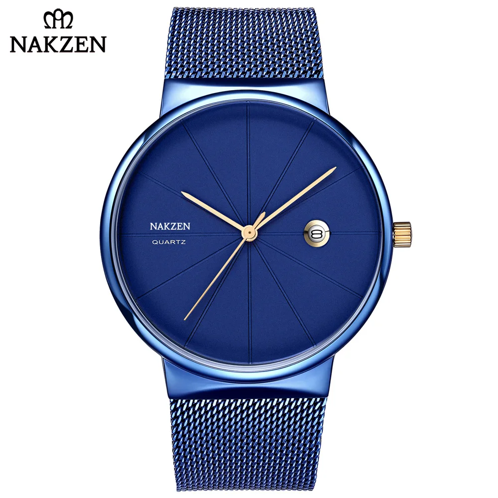 

2018 Fashion Simple Men Chain Watch Black Dail Wristwatch For Male Steel Stainless Quartz Waterproof Clock Military Date Watches