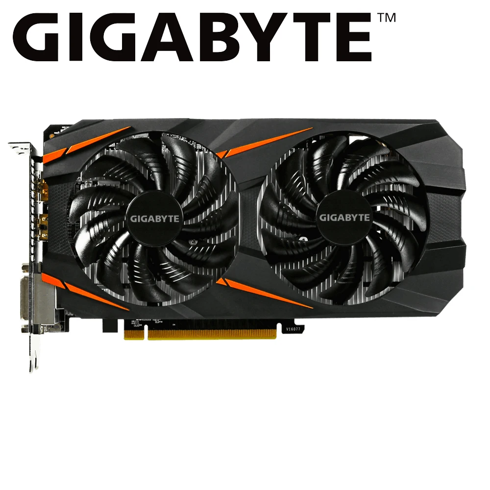 GIGABYTE gtx 1060 6gb графическая карта NVIDIA Geforce gtx1060 GDDR5 192 бит игровой ПК б/у видеокарта