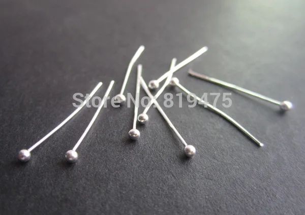 

100Pieces 20MM Ball Head Pins Silver /Rhodium Plated Jewelry Accessory Metal Findings Fittings