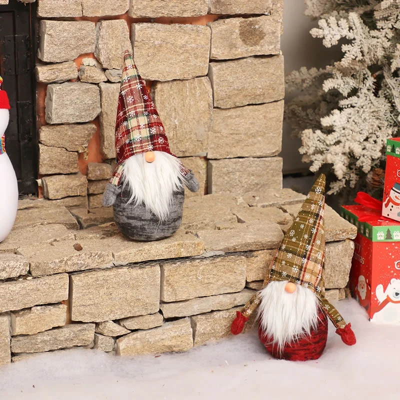 Ручной работы Рождество гном Санта плюшевые куклы настольная декоративная фигурка украшение для праздника подарки к празднику Decorazioni Каса Натале