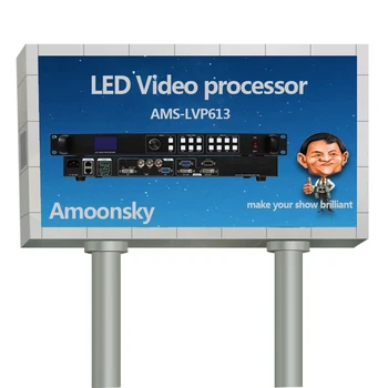 

cheap good price flexible large led digital wall clock AMS-LVP613 full color display chetumal led video display controller