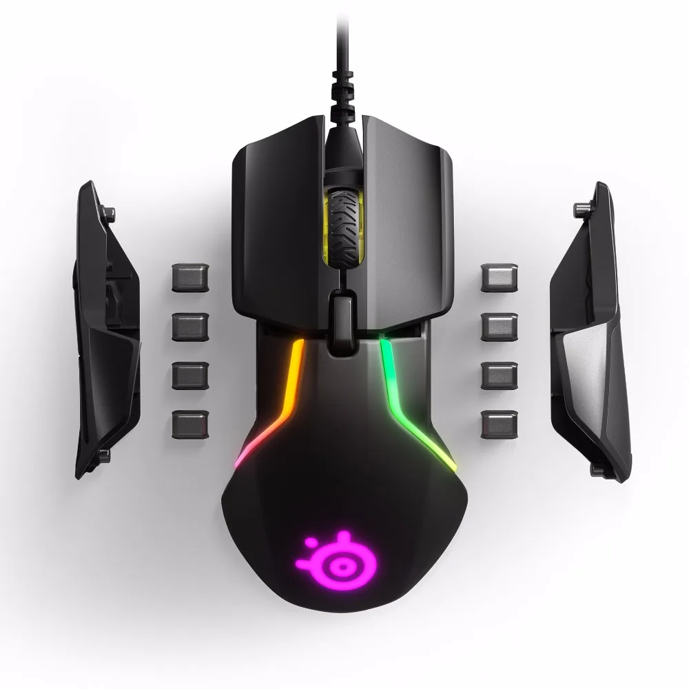 Проводная игровая мышь SteelSeries Rival 600, rgb, программирование макросов, двойной датчик противовеса, противоскользящая мышь свободного веса