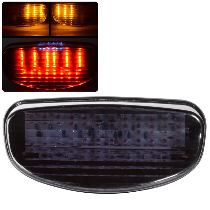 

New Smoke Motorcycle LED Tail+Turn Light 12V High Quality ABS Plastic Tail Light For Honda CBR1100XX 97 Suzuki GS500E 99-02