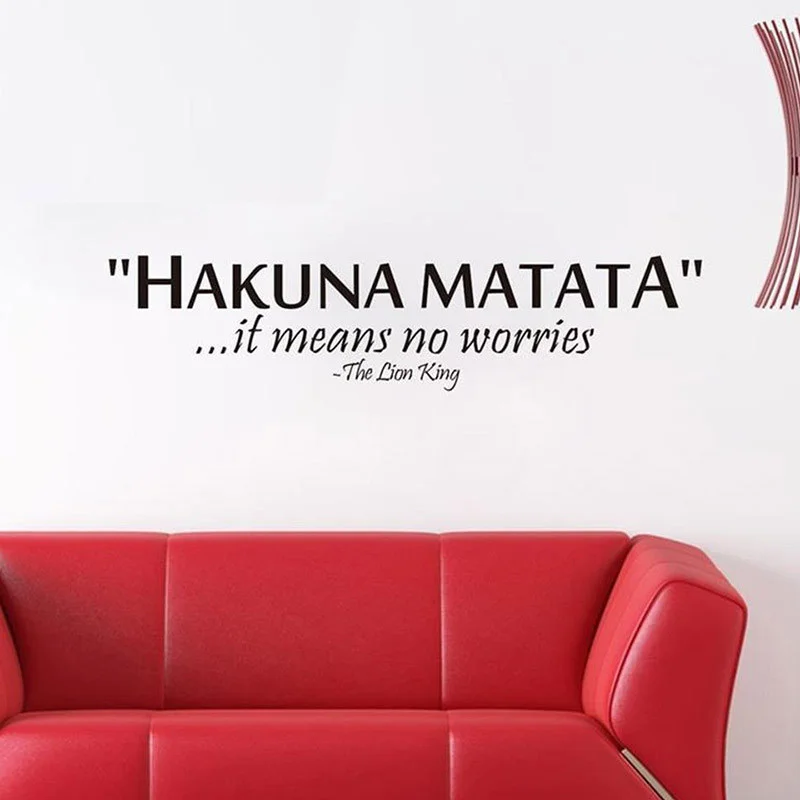Means No Worries The Lion King Quote Wall Sticker font b Home b font Wall font