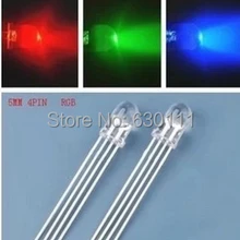 1000 шт. медленная трансформация 5 мм RGB LED общий анод Tri-Цвет светящиеся Диоды F5 RGB