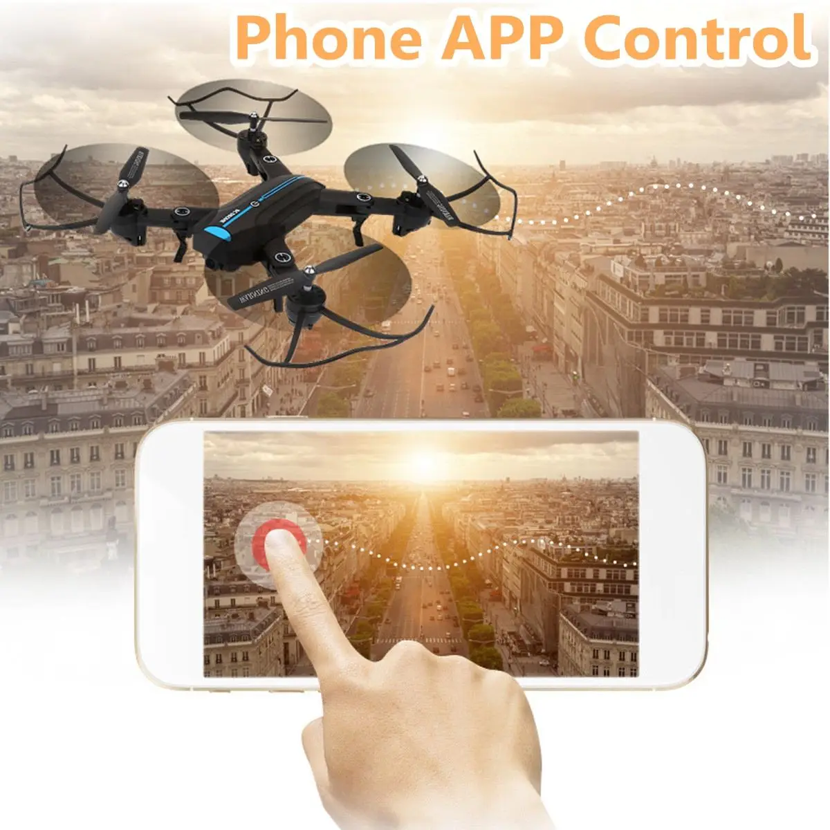 

Foldable Selfie RC Helicopters Drones With Camera HD FPV Wifi 2MP Remote Control Quadcopter Ready to GO Gift for Children's Day