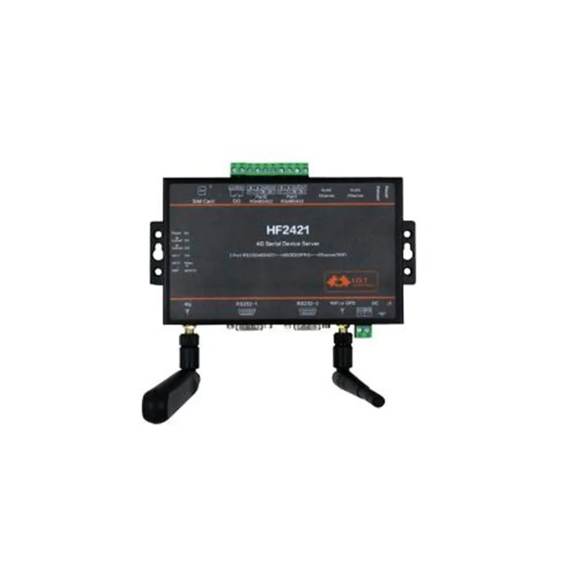 Двухпортовый последовательный сервер устройств RS232 RS485 RS422 к Ethernet Wifi 4G 3G GPRS