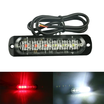

1pc 12/24V 6-LED Car Truck Emergency Warning LED Strobe Flash Light Hazard Flashing Lamp Driving DayLight Bar Police Firefighter
