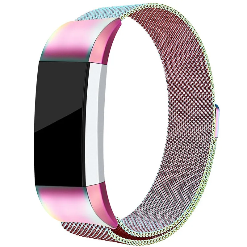 

Colorful Milanese Loop Strap for Fitbit Charge 2 Smart Watch Band Magnetic Bracelet Mesh Stainless Steel Replacement Wristband