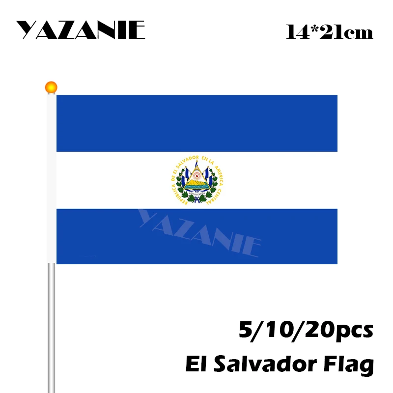 YAZANIE 14*21 см 5/10/20 шт El Salvador ручные палочки тканевые флаги с палкой для передачи